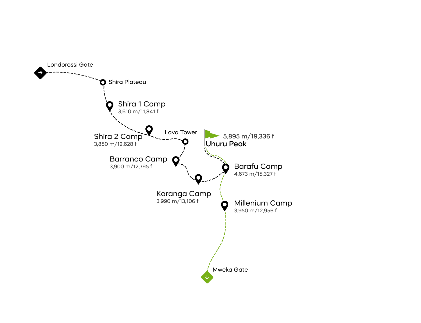 Lemosho-Route – 7 Tage