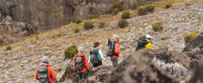 Rongai-Route - Tag 5 - Trekking vom Mawenzi Tarn Camp zum Kibo Hut Camp